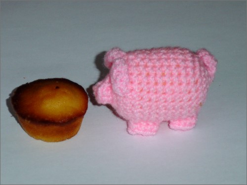 Häkelschwein mit Minimuffin